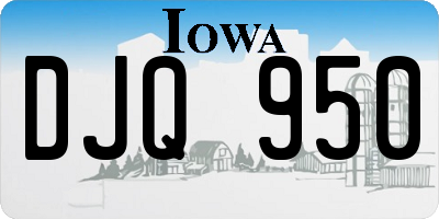 IA license plate DJQ950