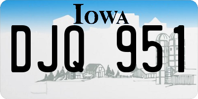 IA license plate DJQ951