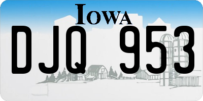 IA license plate DJQ953