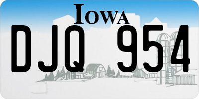 IA license plate DJQ954