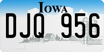 IA license plate DJQ956