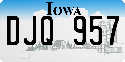 IA license plate DJQ957