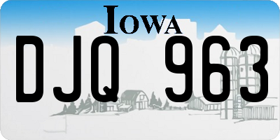 IA license plate DJQ963