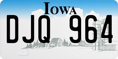 IA license plate DJQ964