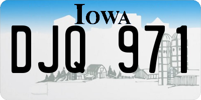 IA license plate DJQ971