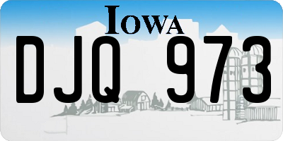 IA license plate DJQ973