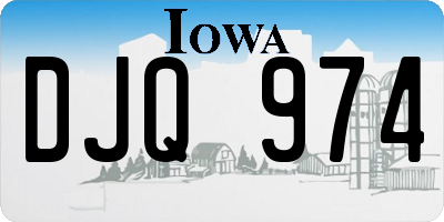 IA license plate DJQ974