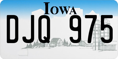 IA license plate DJQ975