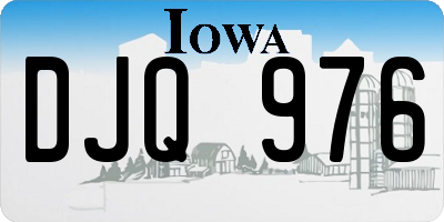 IA license plate DJQ976