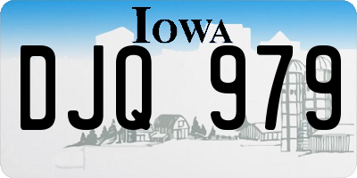 IA license plate DJQ979