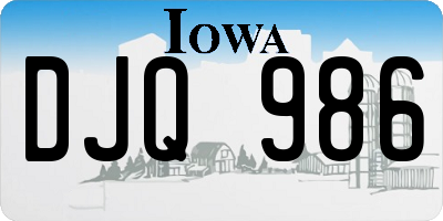 IA license plate DJQ986
