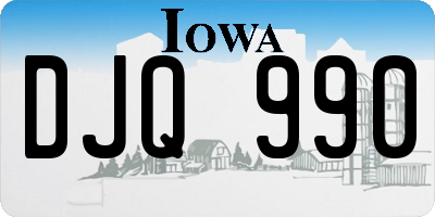 IA license plate DJQ990