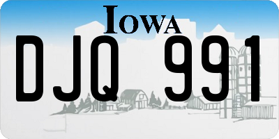 IA license plate DJQ991