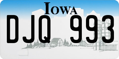 IA license plate DJQ993