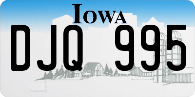 IA license plate DJQ995