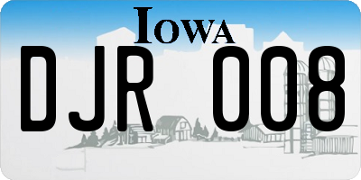 IA license plate DJR008