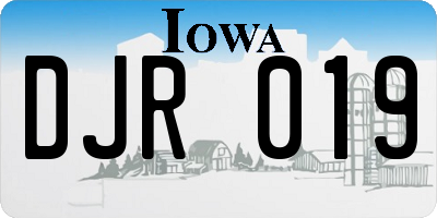 IA license plate DJR019