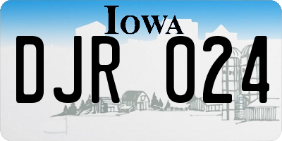 IA license plate DJR024