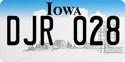 IA license plate DJR028