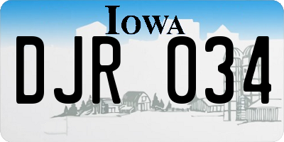 IA license plate DJR034
