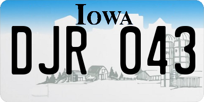 IA license plate DJR043