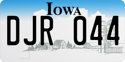 IA license plate DJR044