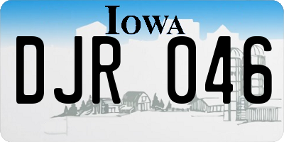 IA license plate DJR046