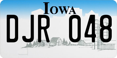 IA license plate DJR048