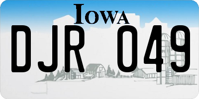 IA license plate DJR049