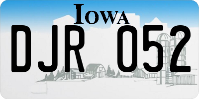 IA license plate DJR052