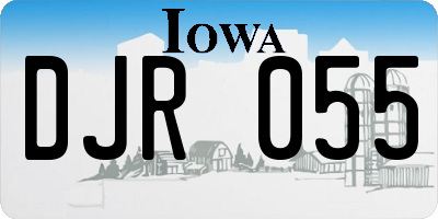 IA license plate DJR055