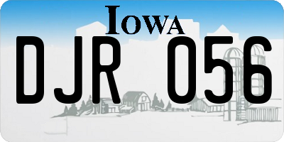 IA license plate DJR056