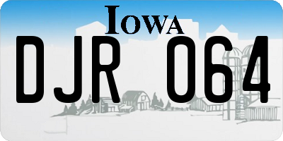 IA license plate DJR064
