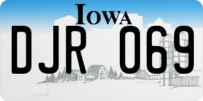 IA license plate DJR069