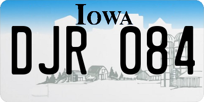 IA license plate DJR084