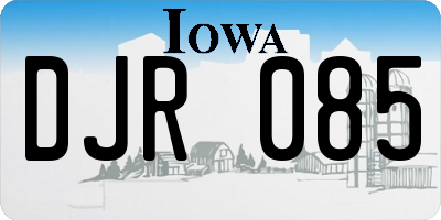 IA license plate DJR085
