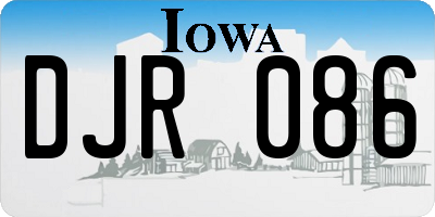 IA license plate DJR086