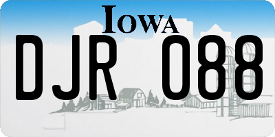 IA license plate DJR088