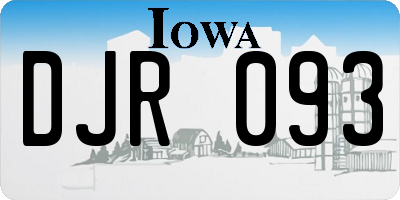 IA license plate DJR093