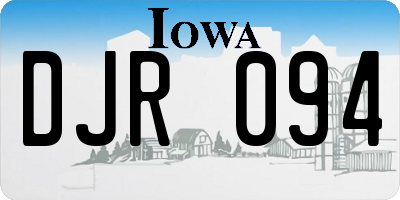 IA license plate DJR094