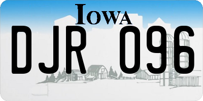 IA license plate DJR096