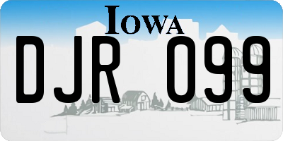IA license plate DJR099