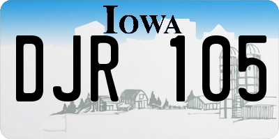 IA license plate DJR105
