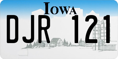 IA license plate DJR121