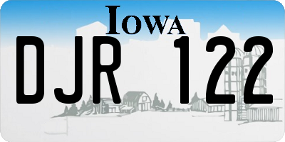 IA license plate DJR122
