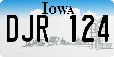 IA license plate DJR124