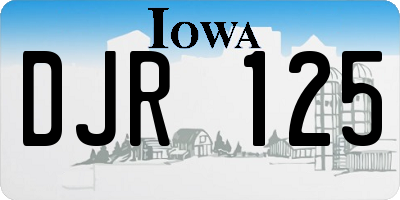 IA license plate DJR125
