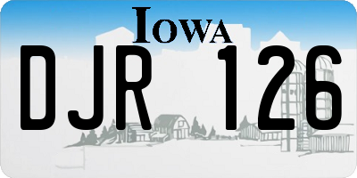 IA license plate DJR126