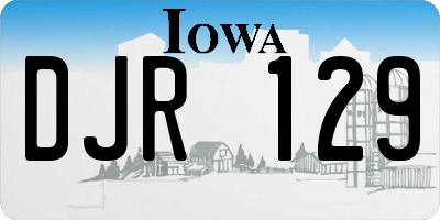 IA license plate DJR129