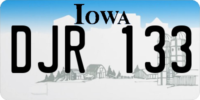 IA license plate DJR133